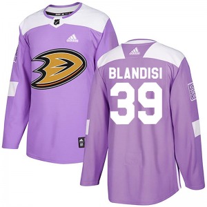 Youth Authentic Anaheim Ducks Joseph Blandisi Purple Fights Cancer Practice Official Adidas Jersey