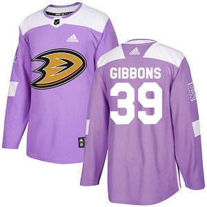 Youth Authentic Anaheim Ducks Brian Gibbons Purple Fights Cancer Practice Official Adidas Jersey