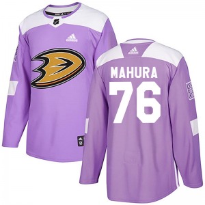 Youth Authentic Anaheim Ducks Josh Mahura Purple Fights Cancer Practice Official Adidas Jersey
