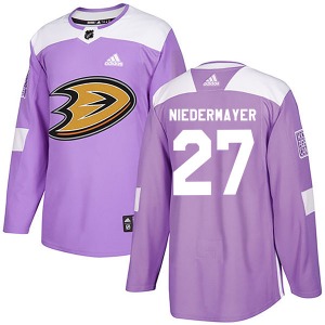 Youth Authentic Anaheim Ducks Scott Niedermayer Purple Fights Cancer Practice Official Adidas Jersey