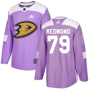 Youth Authentic Anaheim Ducks Angus Redmond Purple Fights Cancer Practice Official Adidas Jersey