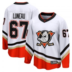 Youth Breakaway Anaheim Ducks Tristan Luneau White Special Edition 2.0 Official Fanatics Branded Jersey