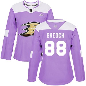 Women's Authentic Anaheim Ducks Darian Skeoch Purple Fights Cancer Practice Official Adidas Jersey