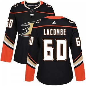 Women's Authentic Anaheim Ducks Jackson LaCombe Black Home Official Adidas Jersey