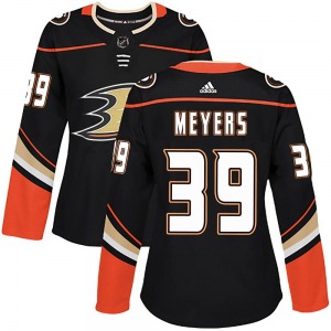 Women's Authentic Anaheim Ducks Ben Meyers Black Home Official Adidas Jersey