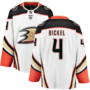 Adult Authentic Anaheim Ducks Stu Bickel White Away Official Fanatics Branded Jersey