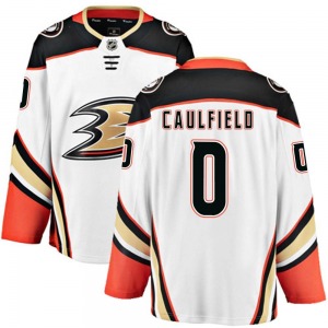 Adult Breakaway Anaheim Ducks Judd Caulfield White Away Official Fanatics Branded Jersey