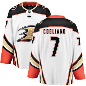 Adult Authentic Anaheim Ducks Andrew Cogliano White Away Official Fanatics Branded Jersey