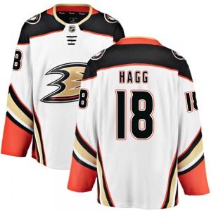 Adult Breakaway Anaheim Ducks Robert Hagg White Away Official Fanatics Branded Jersey