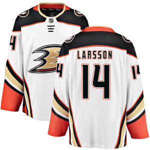 Adult Breakaway Anaheim Ducks Jacob Larsson White Away Official Fanatics Branded Jersey