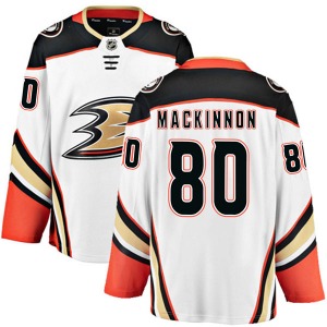 Adult Authentic Anaheim Ducks Kyle MacKinnon White Away Official Fanatics Branded Jersey