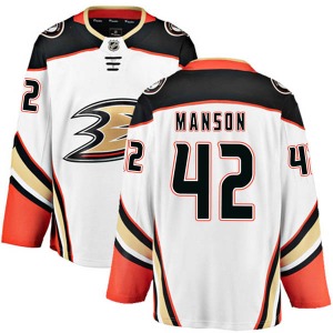 Adult Authentic Anaheim Ducks Josh Manson White Away Official Fanatics Branded Jersey