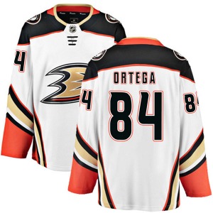 Adult Authentic Anaheim Ducks Austin Ortega White Away Official Fanatics Branded Jersey