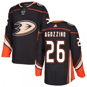 Youth Authentic Anaheim Ducks Andrew Agozzino Black ized Home Official Adidas Jersey