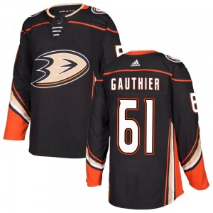 Youth Authentic Anaheim Ducks Cutter Gauthier Black Home Official Adidas Jersey