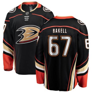 Adult Authentic Anaheim Ducks Rickard Rakell Black Home Official Fanatics Branded Jersey