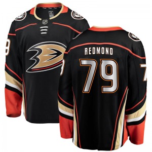Adult Breakaway Anaheim Ducks Angus Redmond Black Home Official Fanatics Branded Jersey