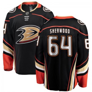 Adult Breakaway Anaheim Ducks Kiefer Sherwood Black Home Official Fanatics Branded Jersey