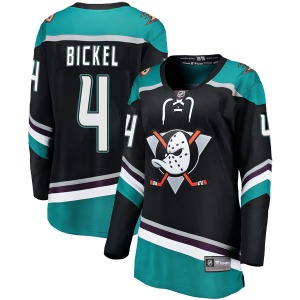 Women's Breakaway Anaheim Ducks Stu Bickel Black Alternate Official Fanatics Branded Jersey