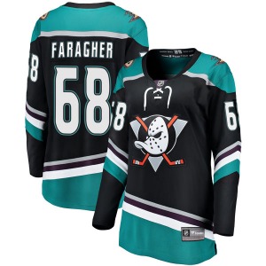 Women's Breakaway Anaheim Ducks Ryan Faragher Black Alternate Official Fanatics Branded Jersey