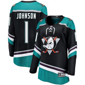 Women's Breakaway Anaheim Ducks Chad Johnson Black Alternate Official Fanatics Branded Jersey