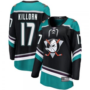 Women's Breakaway Anaheim Ducks Alex Killorn Black Alternate Official Fanatics Branded Jersey