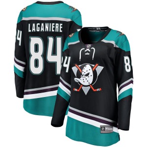 Women's Breakaway Anaheim Ducks Antoine Laganiere Black Alternate Official Fanatics Branded Jersey