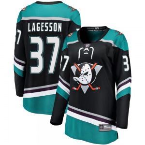 Women's Breakaway Anaheim Ducks William Lagesson Black Alternate Official Fanatics Branded Jersey