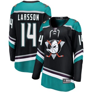 Women's Breakaway Anaheim Ducks Jacob Larsson Black Alternate Official Fanatics Branded Jersey