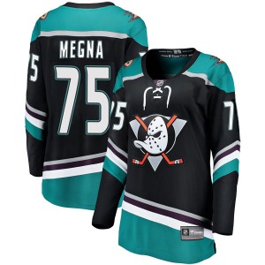 Women's Breakaway Anaheim Ducks Jaycob Megna Black Alternate Official Fanatics Branded Jersey