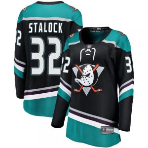 Women's Breakaway Anaheim Ducks Alex Stalock Black Alternate Official Fanatics Branded Jersey
