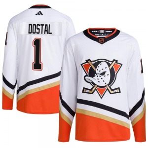 Youth Authentic Anaheim Ducks Lukas Dostal White Reverse Retro 2.0 Official Adidas Jersey