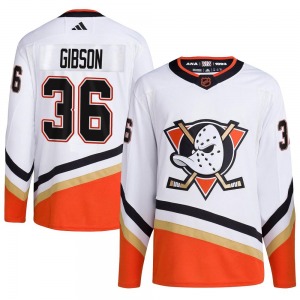 Youth Authentic Anaheim Ducks John Gibson White Reverse Retro 2.0 Official Adidas Jersey