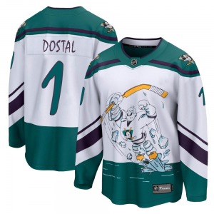 Youth Breakaway Anaheim Ducks Lukas Dostal White 2020/21 Special Edition Official Fanatics Branded Jersey