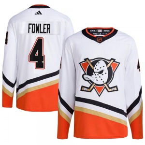 Adult Authentic Anaheim Ducks Cam Fowler White Reverse Retro 2.0 Official Adidas Jersey