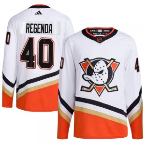 Adult Authentic Anaheim Ducks Pavol Regenda White Reverse Retro 2.0 Official Adidas Jersey