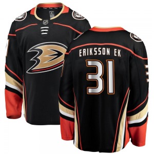 Youth Breakaway Anaheim Ducks Olle Eriksson Ek Black Home Official Fanatics Branded Jersey