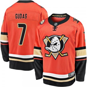 Youth Premier Anaheim Ducks Radko Gudas Orange Breakaway 2019/20 Alternate Official Fanatics Branded Jersey