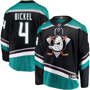 Youth Breakaway Anaheim Ducks Stu Bickel Black Alternate Official Fanatics Branded Jersey