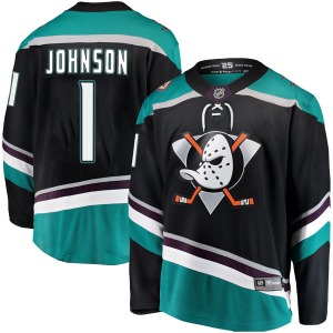 Youth Breakaway Anaheim Ducks Chad Johnson Black Alternate Official Fanatics Branded Jersey