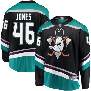 Youth Breakaway Anaheim Ducks Max Jones Black Alternate Official Fanatics Branded Jersey
