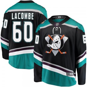 Youth Breakaway Anaheim Ducks Jackson LaCombe Black Alternate Official Fanatics Branded Jersey