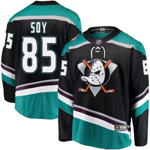 Youth Breakaway Anaheim Ducks Tyler Soy Black Alternate Official Fanatics Branded Jersey