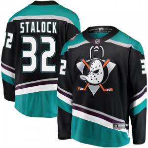 Youth Breakaway Anaheim Ducks Alex Stalock Black Alternate Official Fanatics Branded Jersey