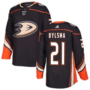 Adult Authentic Anaheim Ducks Dan Bylsma Black Home Official Adidas Jersey