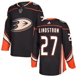Adult Authentic Anaheim Ducks Gustav Lindstrom Black Home Official Adidas Jersey