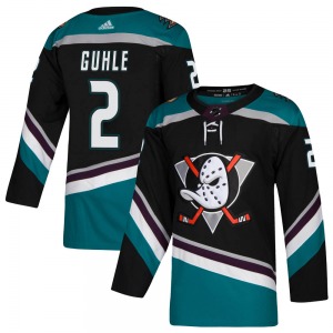 Adult Authentic Anaheim Ducks Brendan Guhle Black Teal Alternate Official Adidas Jersey