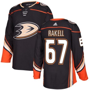 Adult Authentic Anaheim Ducks Rickard Rakell Black Official Adidas Jersey