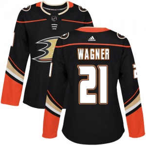 Women's Authentic Anaheim Ducks Chris Wagner Black Home Official Adidas Jersey