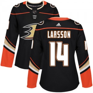 Women's Authentic Anaheim Ducks Jacob Larsson Black Home Official Adidas Jersey